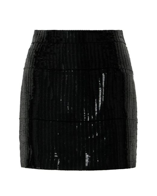 Roberto Cavalli Black Sequin-Embellished Mini Skirt