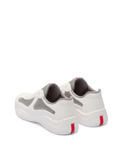 Prada White America's Cup Panelled Sneakers