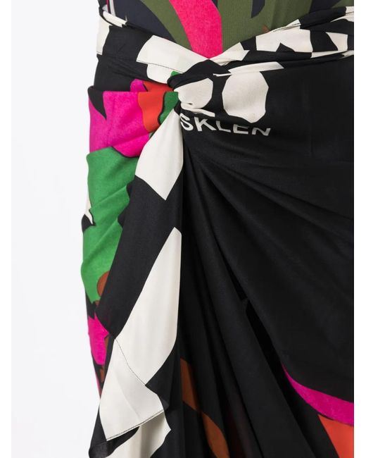 Osklen Black Patterned Scarf