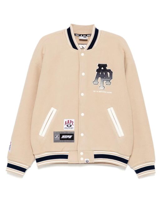 メンズ Aape By A Bathing Ape スタジアムジャンパー Natural