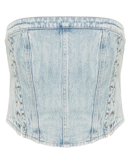 Ksubi Blue Dove Cropped-Top