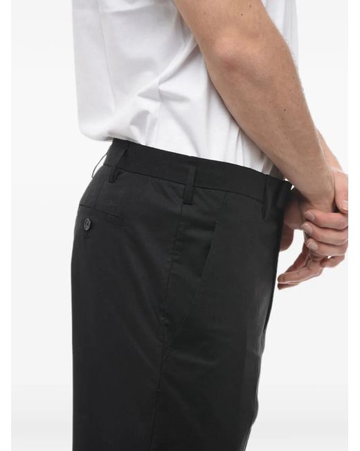 Neil Barrett Black Concealed-Fastening Cropped Tailored Trousers for men