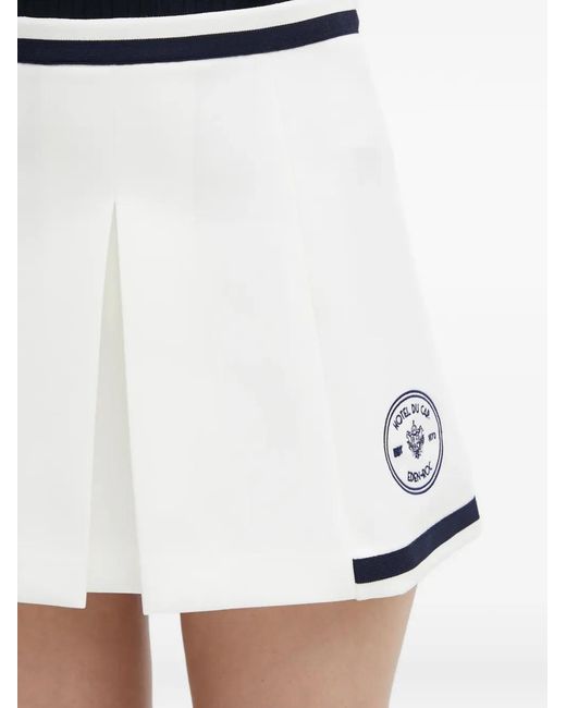 Sporty & Rich White Hotel Eden Roc Mini Skirt