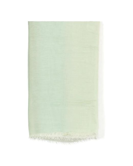 Faliero Sarti Green Gradient Frayed Scarf
