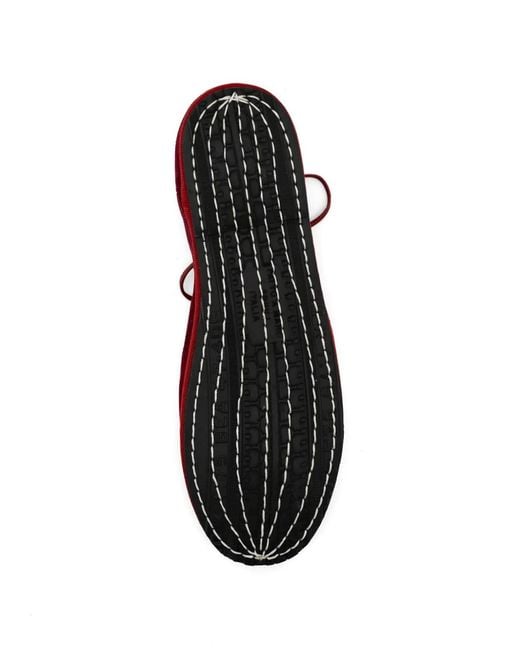 Gondolina Red Batea Lace-Up Ballet Flats