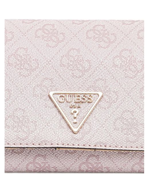 Noelle logo-patterned clutch bag Guess de color Gray