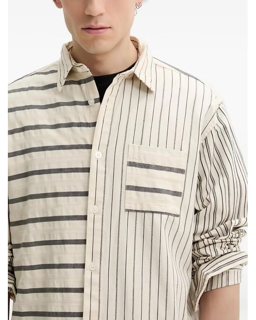 Desigual Natural Jack Patch-Pocket Striped Shirt for men