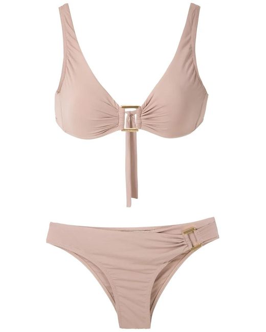 Amir Slama Multicolor Metallic Embellishments Bikini Set