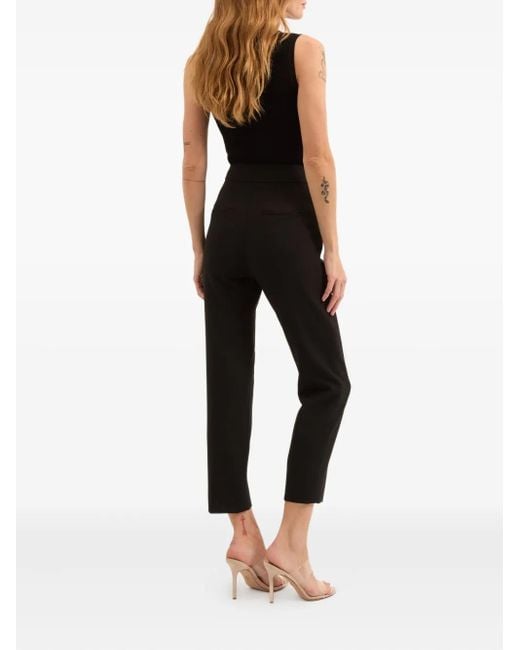 Veronica Beard Black Button-Detailed Trousers
