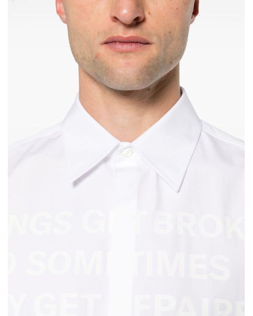 Valentino Garavani Overhemd Met Tekst in het White voor heren