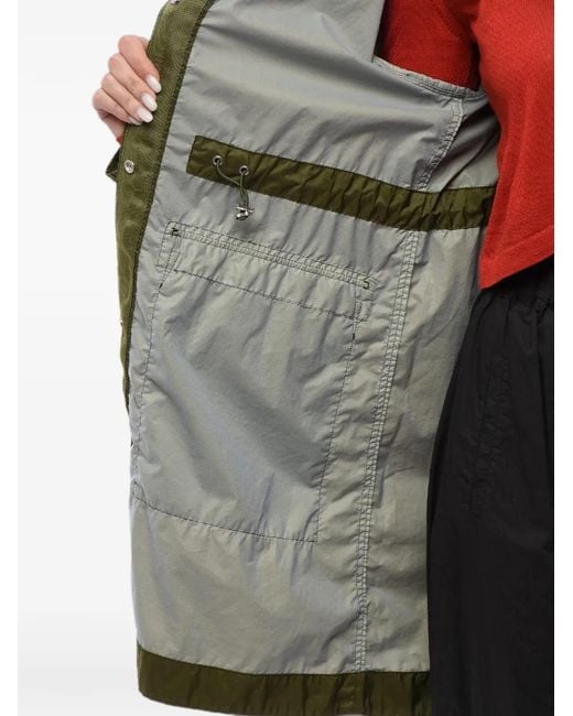 Woolrich Green Hooded Drawstring-Waist Jacket