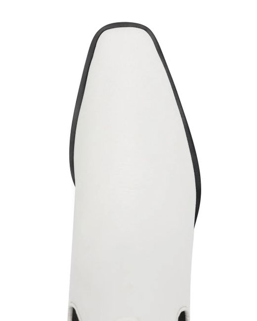 Senso White Milan Two-Tone Ankle Boots