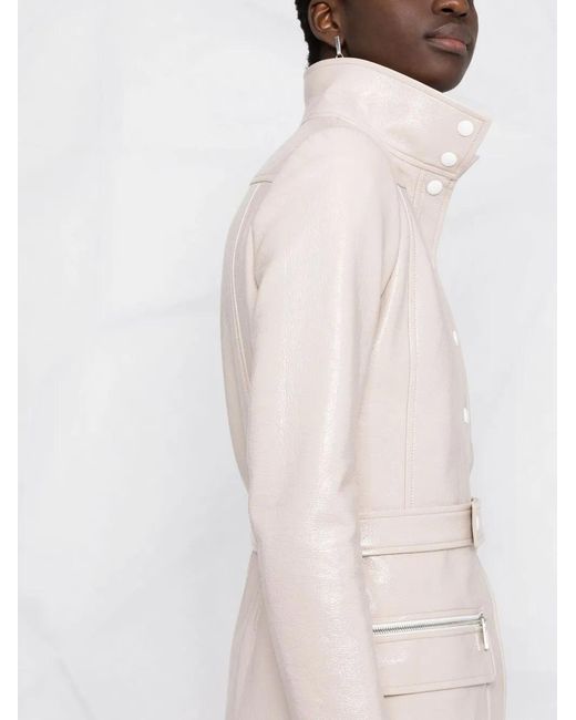 Courreges Multicolor Logo-Appliqué Vinyl Trench Coat