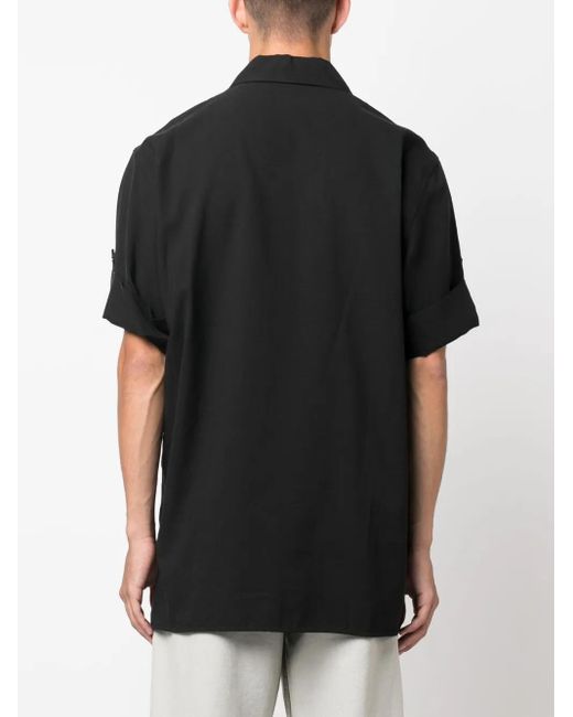 Helmut Lang Black Short-Sleeve Button-Up Shirt for men