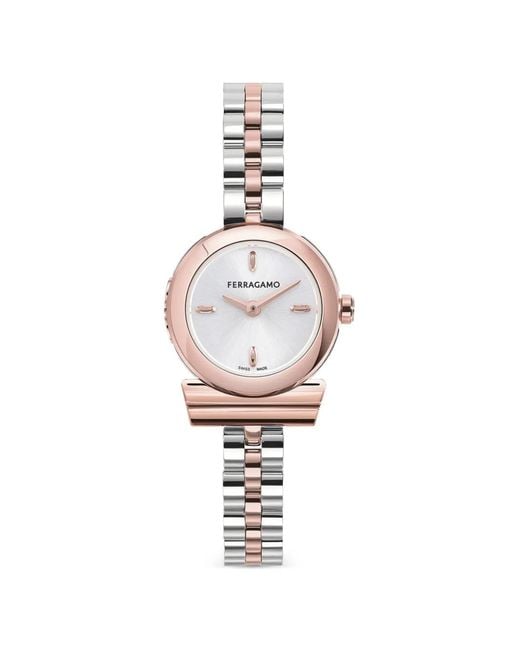 Ferragamo White Gancino 22Mm Watch