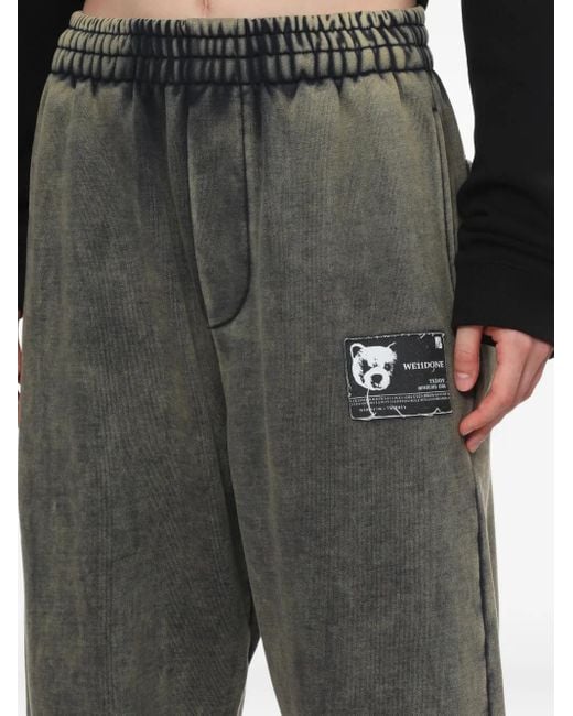 we11done Gray Patch-Pockets Track Pants