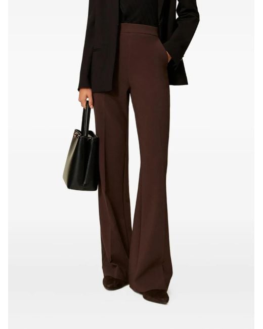 Twinset Black Ausgestellte High-Waist-Hose