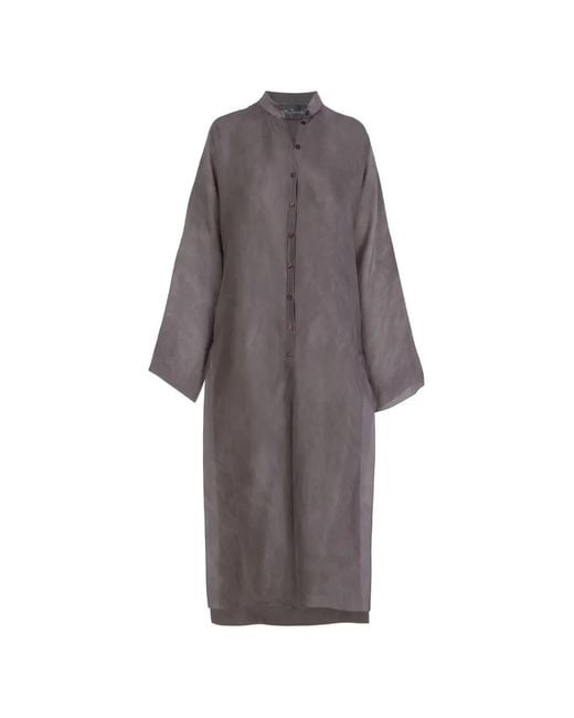 Cortana Gray Poline Long-Line Shirt
