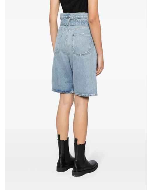 Agolde Blue Reworked 90's Denim Shorts