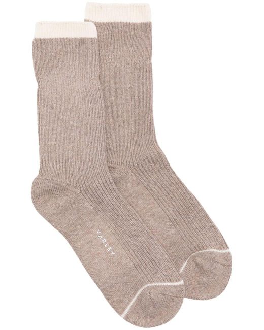 Varley Natural Ribbed Knit Socks