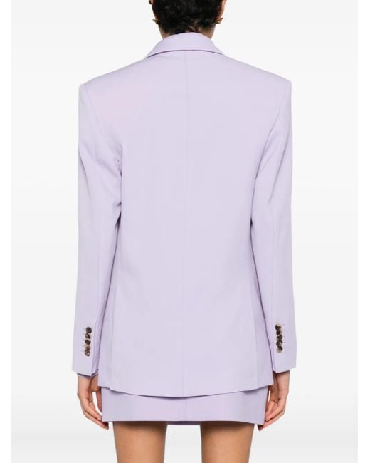 Wardrobe NYC Purple Double-Breasted Blazer