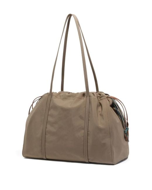 Bimba Y Lola Brown Drawstring Top-Handle Shoulder Bag