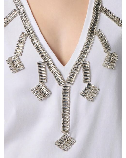 Philipp Plein White V-Neck T-Shirt