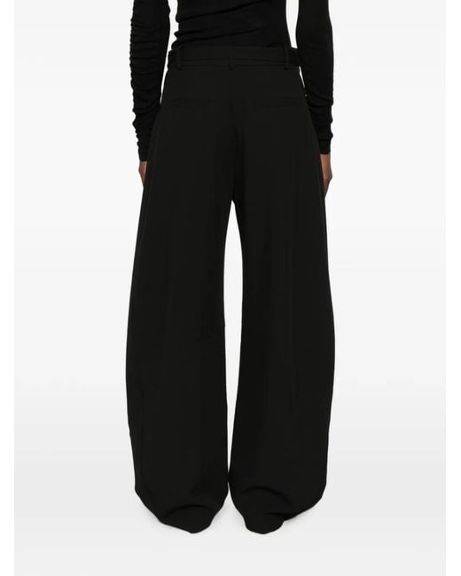 Pinko Black Love Birds-Buckle Trousers