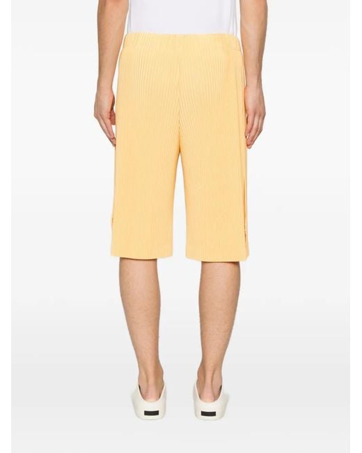 Homme Plissé Issey Miyake Yellow Short Plissé Wear Or Wrap for men
