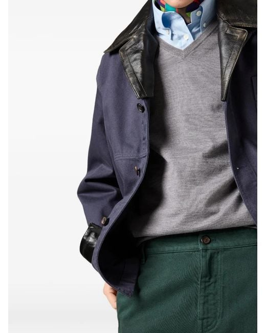 Miu Miu Blue Single-Breasted Jacket
