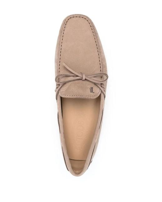 Tod's Brown Gommino Driving Shoes In Nubuck for men