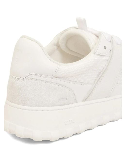 Zapatillas de ante con cordones AMI de color White