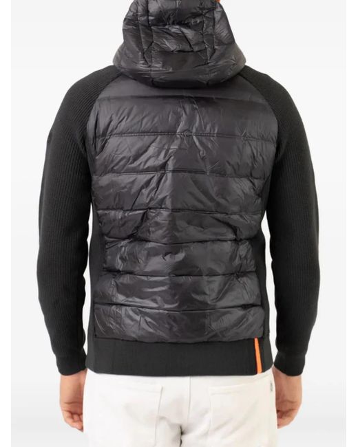 Rrd Black Hooded Quilted Jacket for men