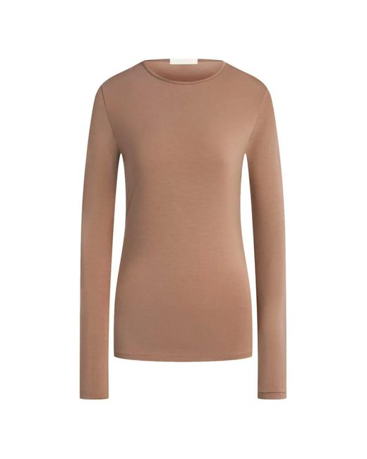12 STOREEZ Brown Kim Long-Sleeve Top