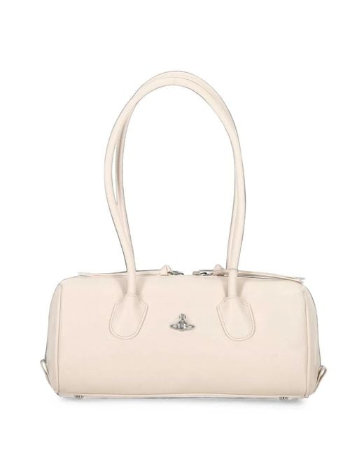 Vivienne Westwood Natural Polly Orb-Plaque Shoulder Bag