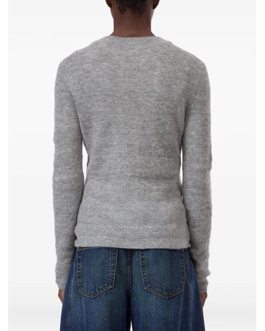 Pull En Maille Texturée Closed en coloris Gray