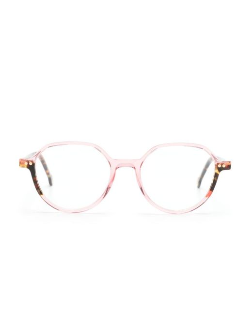 Gafas con montura redonda Carolina Herrera de color Pink