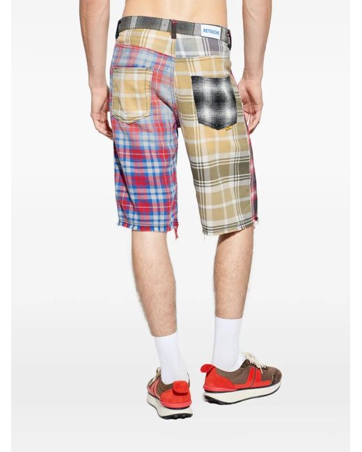GALLERY DEPT. Blue Karierte Shorts