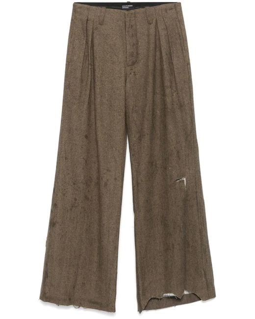 Enfants Riches Deprimes Brown Oil-Stained Wide-Leg Trousers for men
