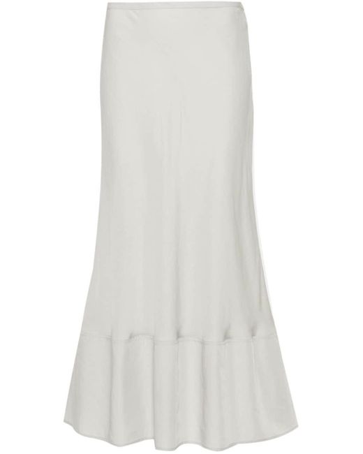 Lemaire White Lyocell Flared Skirt