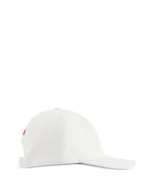 MSGM White Casquette À Logo Brodé