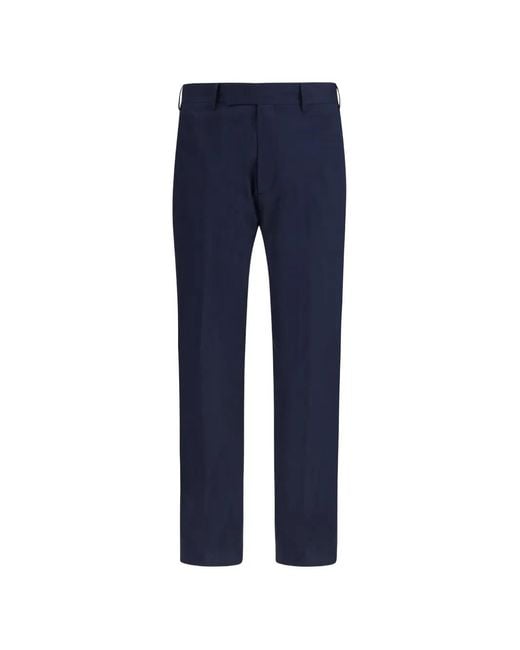 Germano 1952 Blue Tailored Straight-Leg Trousers for men