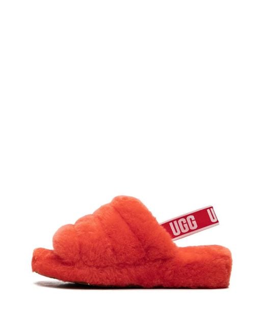 Ugg Red Fluff Yeah Currant Slipper