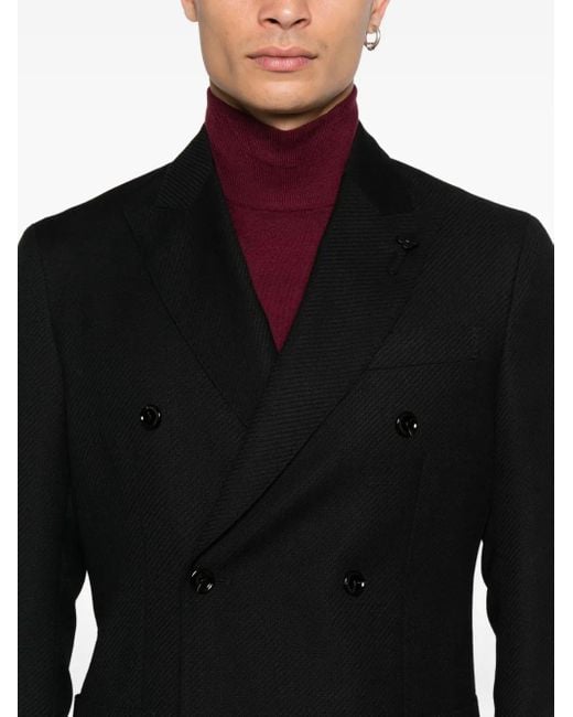 メンズ Lardini ダブルジャケット Black
