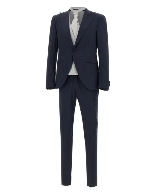 Corneliani Blue Single-Breasted Suit for men
