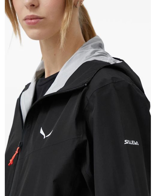 Salewa Black Hooded Zip Jacket