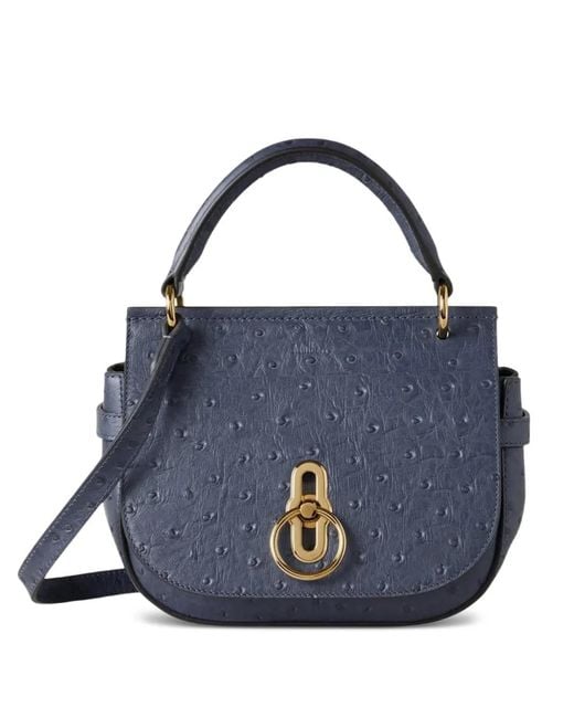 Mulberry Blue Small Amberley Ring-Detail Cross Body Bag