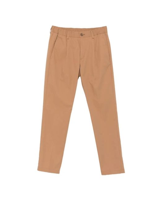 Herno White Pleated Straight-Leg Trousers for men