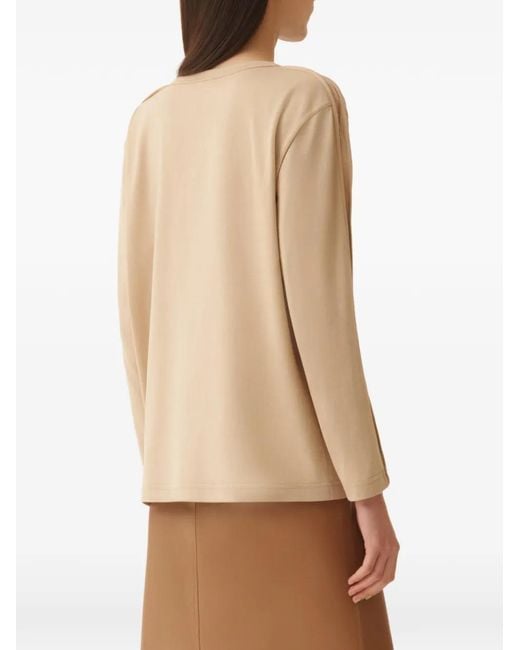 Fabiana Filippi Natural Long-Sleeve Top