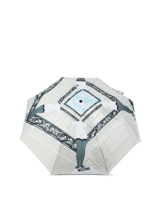 Ombrello Con Stampa di Moschino in White